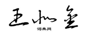 曾慶福王北金草書個性簽名怎么寫