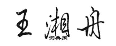 駱恆光王湘舟行書個性簽名怎么寫