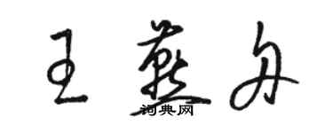 駱恆光王燕舟草書個性簽名怎么寫