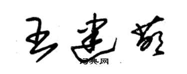 朱錫榮王建萌草書個性簽名怎么寫