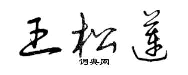 曾慶福王松蓮草書個性簽名怎么寫