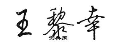 駱恆光王黎幸行書個性簽名怎么寫