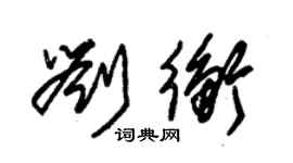 朱錫榮劉衡草書個性簽名怎么寫