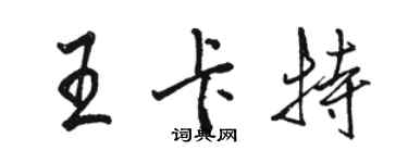 駱恆光王卡特行書個性簽名怎么寫