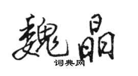 駱恆光魏晶行書個性簽名怎么寫