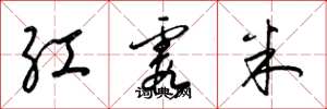 梁錦英紅霞米草書怎么寫