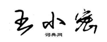 朱錫榮王小密草書個性簽名怎么寫