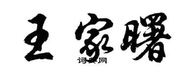 胡問遂王家曙行書個性簽名怎么寫
