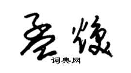 朱錫榮孟煥草書個性簽名怎么寫