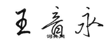 駱恆光王音永行書個性簽名怎么寫