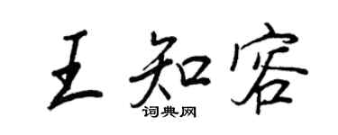 王正良王知容行書個性簽名怎么寫
