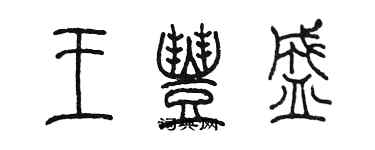 陳墨王豐盛篆書個性簽名怎么寫