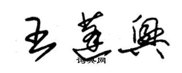 朱錫榮王蓬興草書個性簽名怎么寫