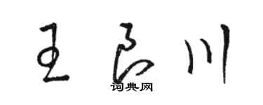 駱恆光王良川草書個性簽名怎么寫