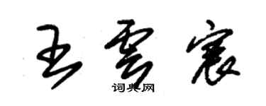 朱錫榮王雲宸草書個性簽名怎么寫