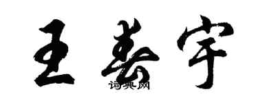 胡問遂王春宇行書個性簽名怎么寫