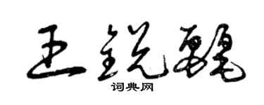 曾慶福王銳麗草書個性簽名怎么寫
