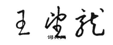 駱恆光王望龍草書個性簽名怎么寫