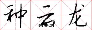 種雲龍怎么寫好看