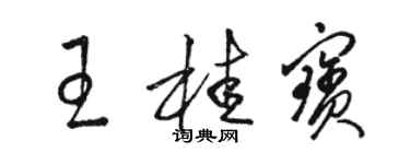 駱恆光王桂寶草書個性簽名怎么寫