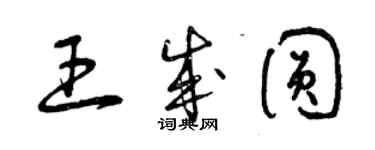 曾慶福王成圓草書個性簽名怎么寫