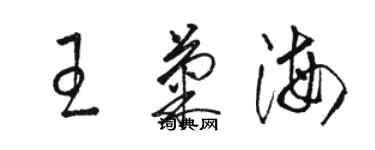 駱恆光王菊海草書個性簽名怎么寫