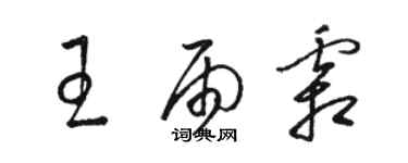 駱恆光王雨霜草書個性簽名怎么寫