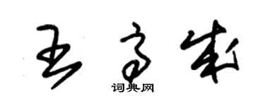 朱錫榮王高成草書個性簽名怎么寫