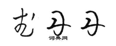 駱恆光武丹丹草書個性簽名怎么寫