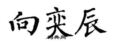 翁闓運向奕辰楷書個性簽名怎么寫
