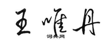 駱恆光王唯丹行書個性簽名怎么寫