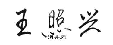 駱恆光王照興行書個性簽名怎么寫