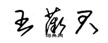 朱錫榮王薇君草書個性簽名怎么寫