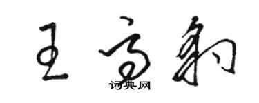 駱恆光王高豹草書個性簽名怎么寫