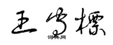 曾慶福王守標草書個性簽名怎么寫