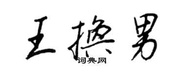 王正良王換男行書個性簽名怎么寫