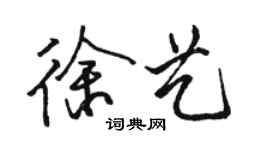 駱恆光徐藝行書個性簽名怎么寫