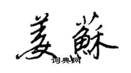 王正良姜蘇行書個性簽名怎么寫