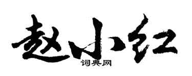 胡問遂趙小紅行書個性簽名怎么寫