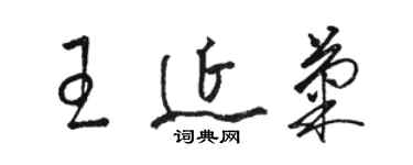 駱恆光王延菊草書個性簽名怎么寫