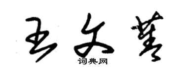 朱錫榮王文菁草書個性簽名怎么寫