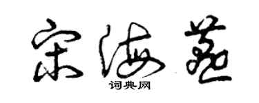 曾慶福宋海燕草書個性簽名怎么寫