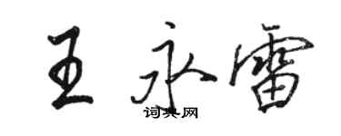 駱恆光王永雷行書個性簽名怎么寫