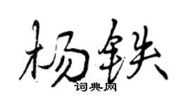 曾慶福楊鐵行書個性簽名怎么寫