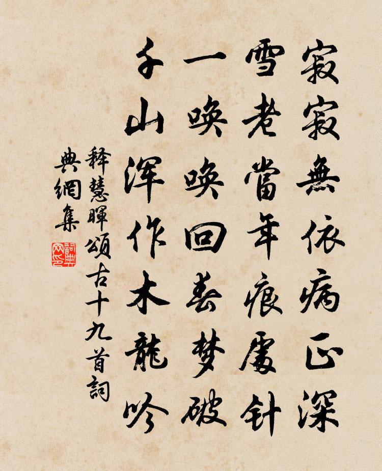 釋慧暉頌古十九首書法作品欣賞