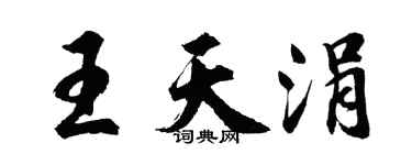 胡問遂王天涓行書個性簽名怎么寫