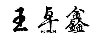 胡問遂王卓鑫行書個性簽名怎么寫