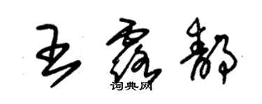 朱錫榮王露靜草書個性簽名怎么寫