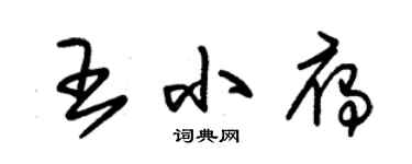 朱錫榮王小雁草書個性簽名怎么寫