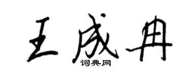 王正良王成冉行書個性簽名怎么寫